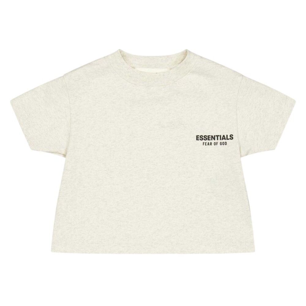 Fear Of God Essentials Childrens/Kids Logo T-Shirt / Oatmeal Heather